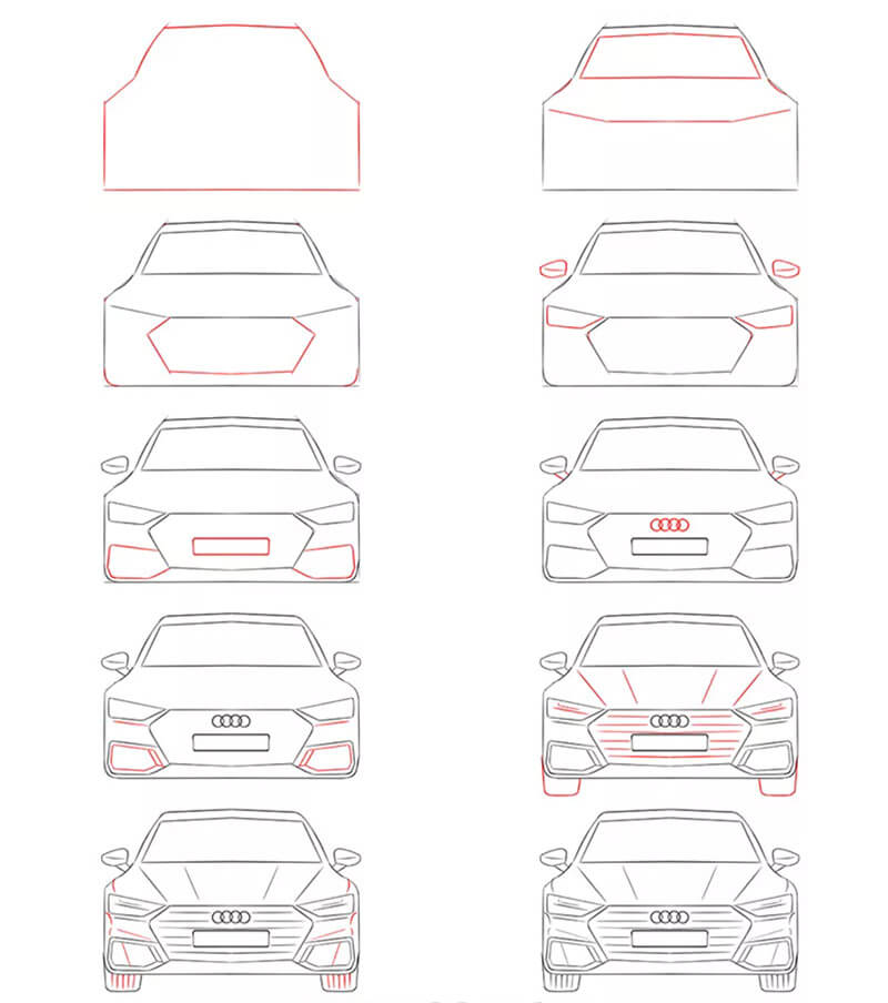 Audi Brand Car çizimi