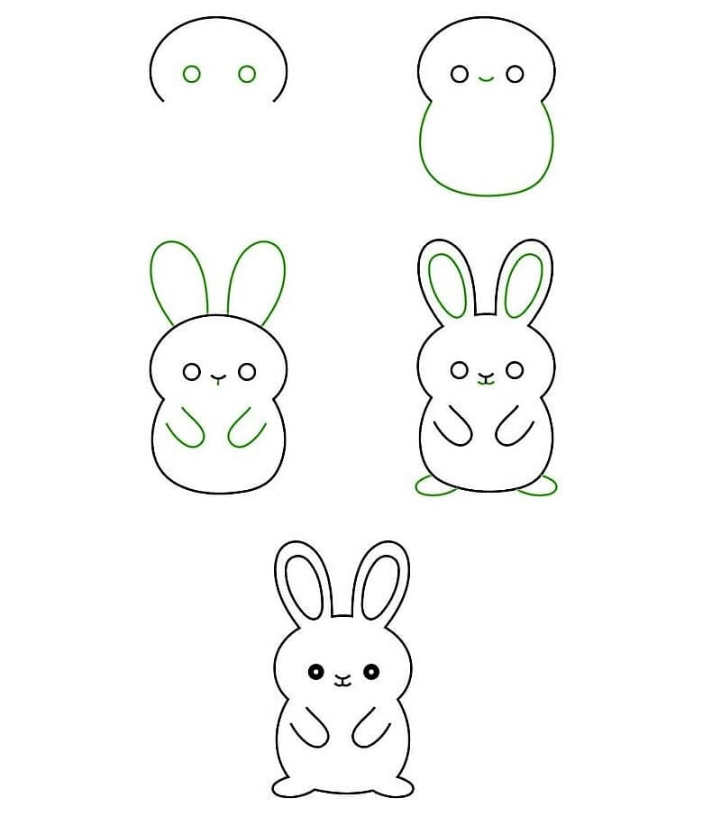 Basit Bir Tavşan çizimi