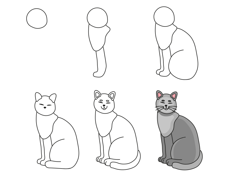 Büyük Bir Kedi çizimi