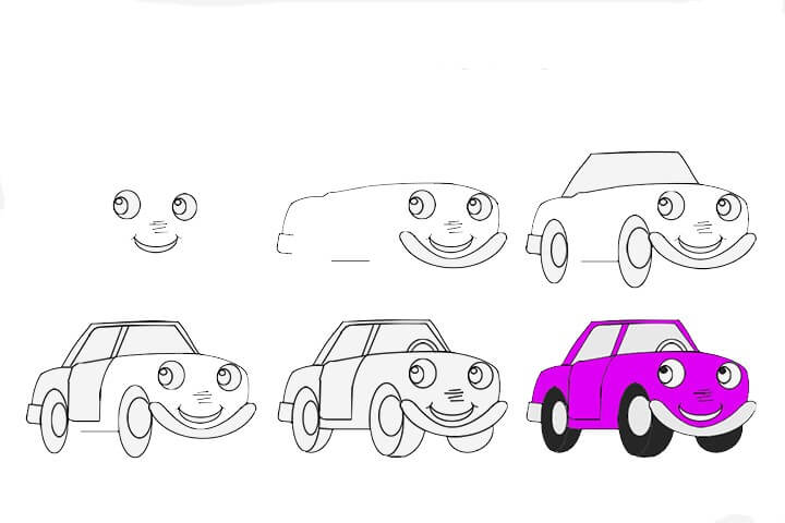 Karikatür araba çizimi