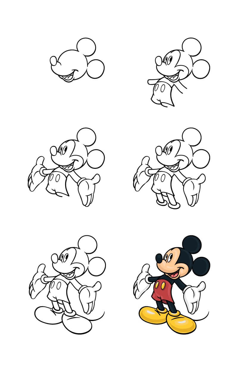 Kolay Mickey Mouse çizimi