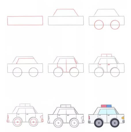 Polis arabası çizimi