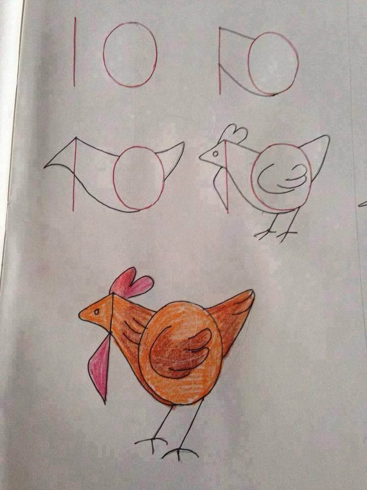 10 Numaralı Tavuk çizimi