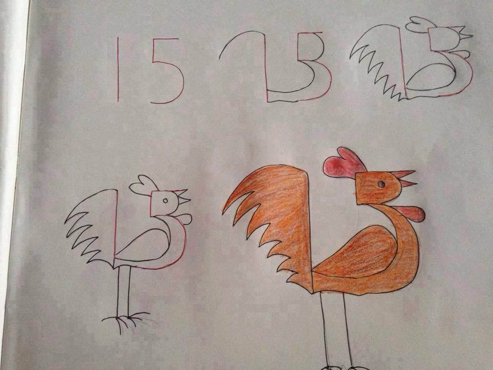 15 Numaralı Tavuk çizimi