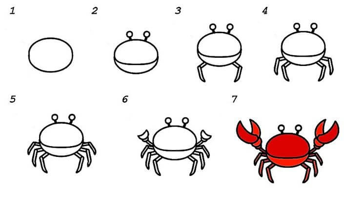 A Crab Idea 8 çizimi