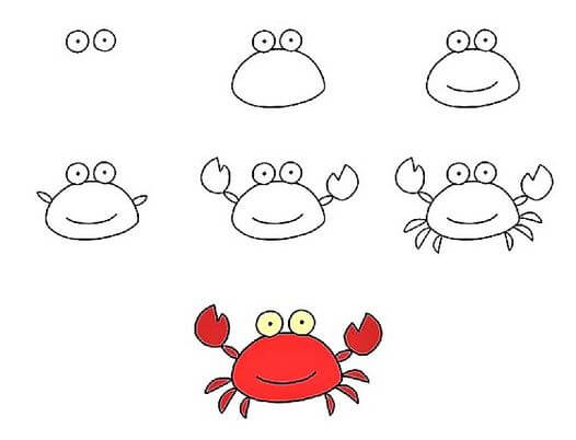 A Cute Crab çizimi
