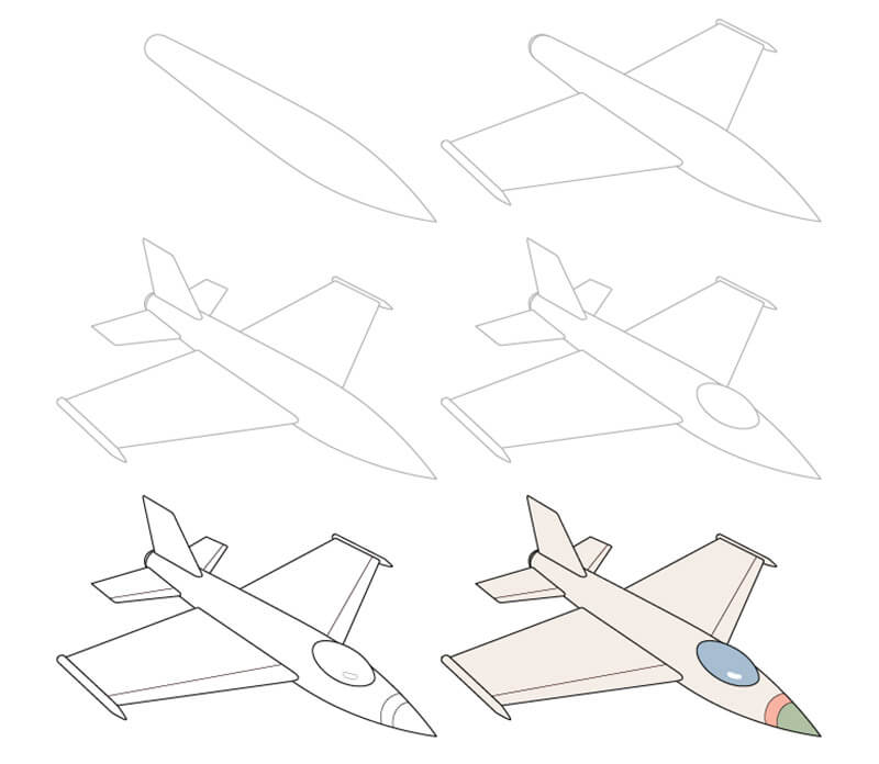Bir savaş uçağı çizimi