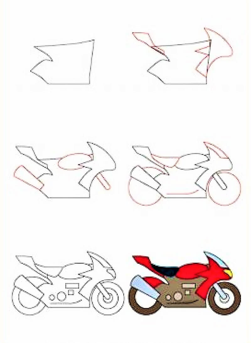 Kolay Bir Motosiklet çizimi
