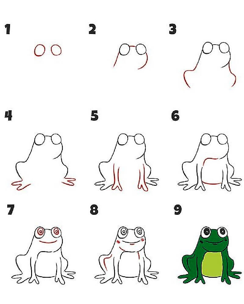 Kurbağa Fikir 17 çizimi