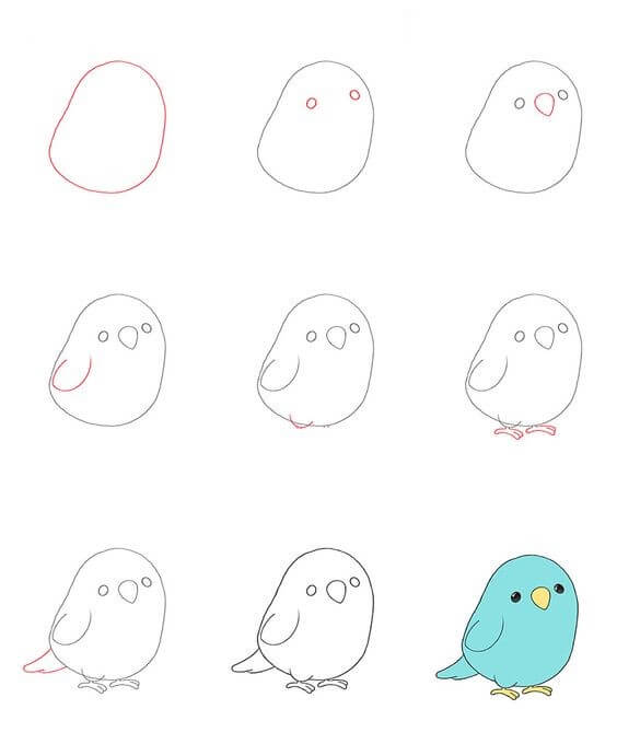 Kuş fikri (17) çizimi
