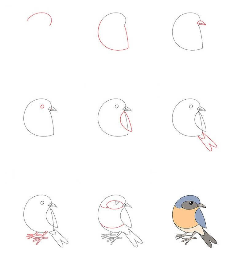 Kuş fikri (5) çizimi