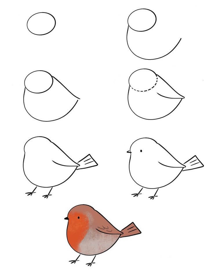 Kuş fikri (9) çizimi
