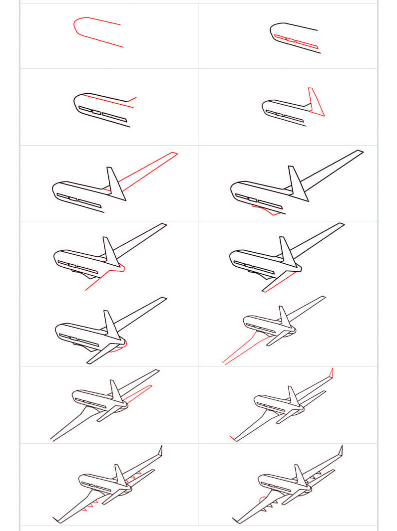 Modern Bir Uçak çizimi