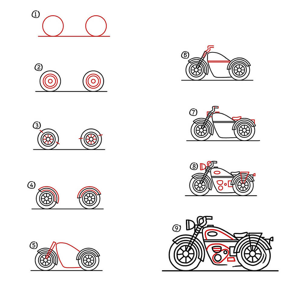 Motosiklet Fikir 16 çizimi