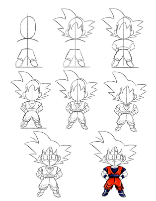 Sevimli Goku çizimi