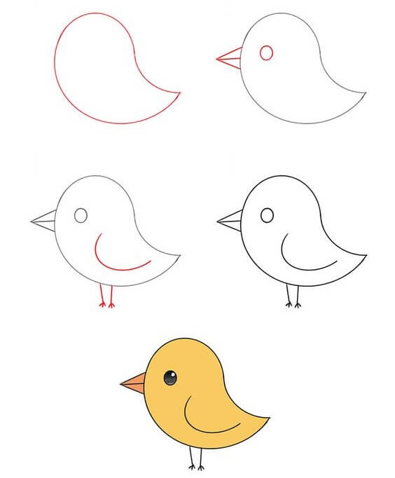 Yavru kuş (1) çizimi