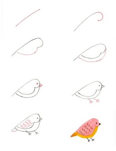 Yavru kuş (2) çizimi