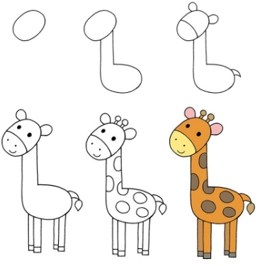 Basit bir Zürafa çizimi