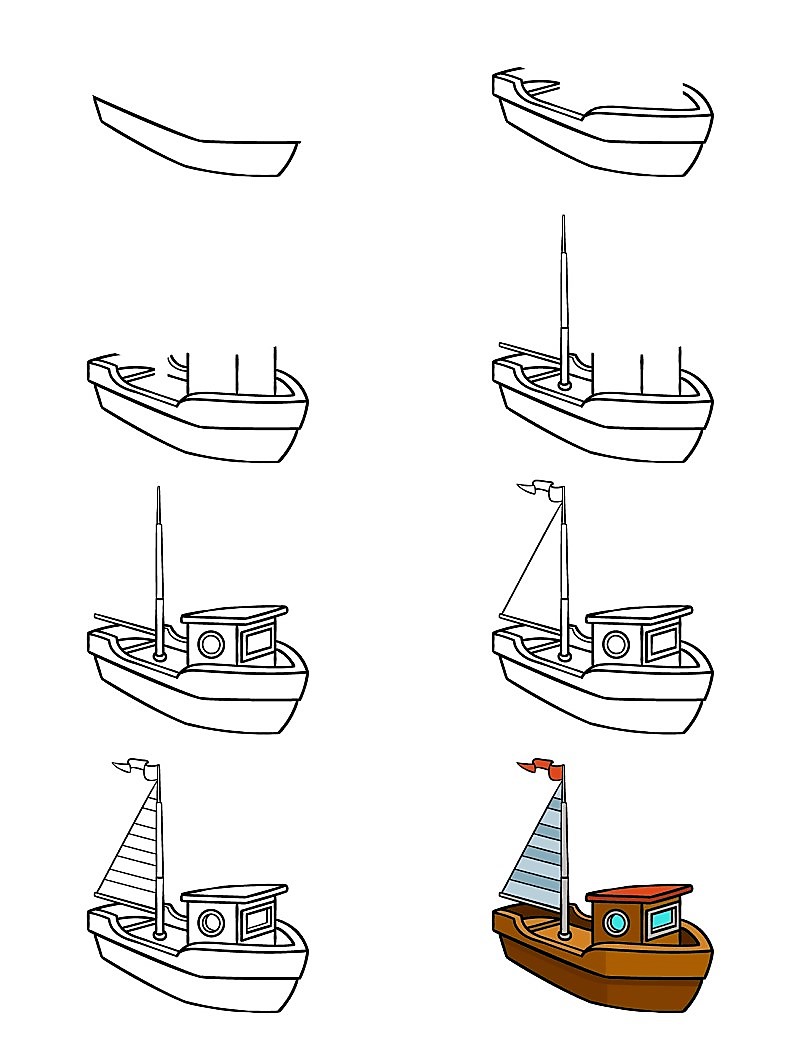 Bir tekne fikri 10 çizimi