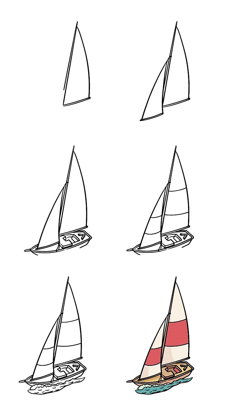 Bir tekne fikri 14 çizimi