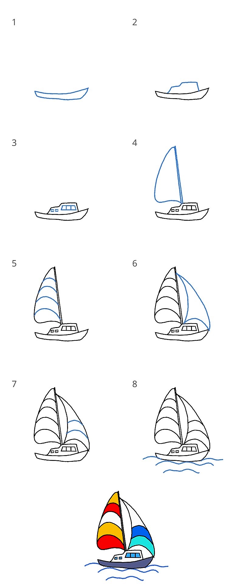 Bir tekne fikri 16 çizimi