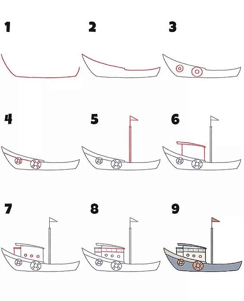 Bir tekne fikri 3 çizimi