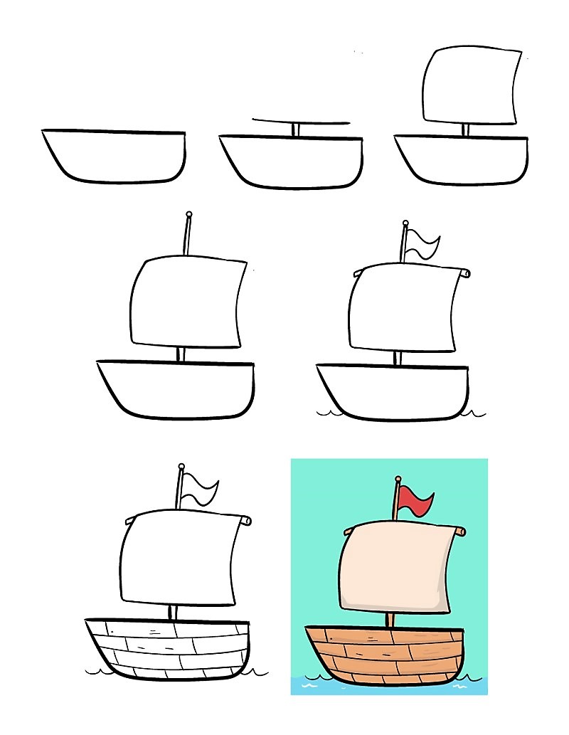 Bir tekne fikri 7 çizimi