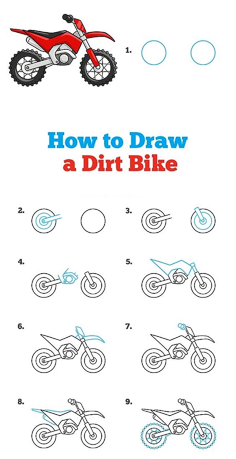 Detaylı motosiklet çizimi çizimi