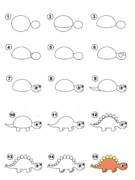 Dinozor fikri 10 çizimi