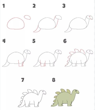 Dinozor fikri 5 çizimi