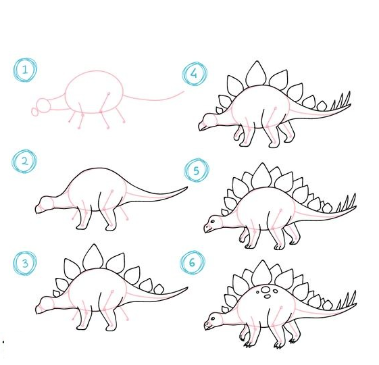 Dinozor fikri 7 çizimi