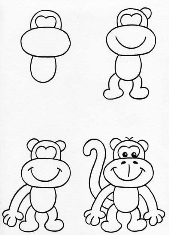 Kolay Bir Maymun çizimi