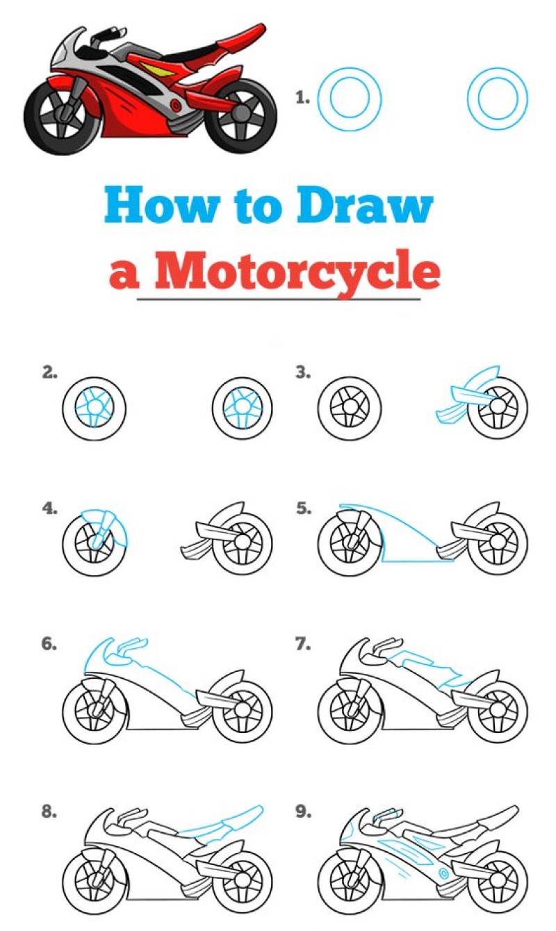 Motosiklet fikri 10 çizimi