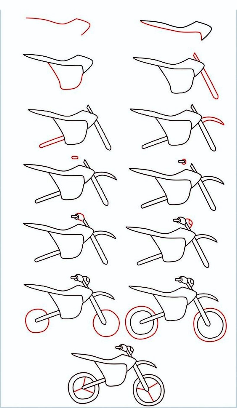 Motosiklet modeli çizimi