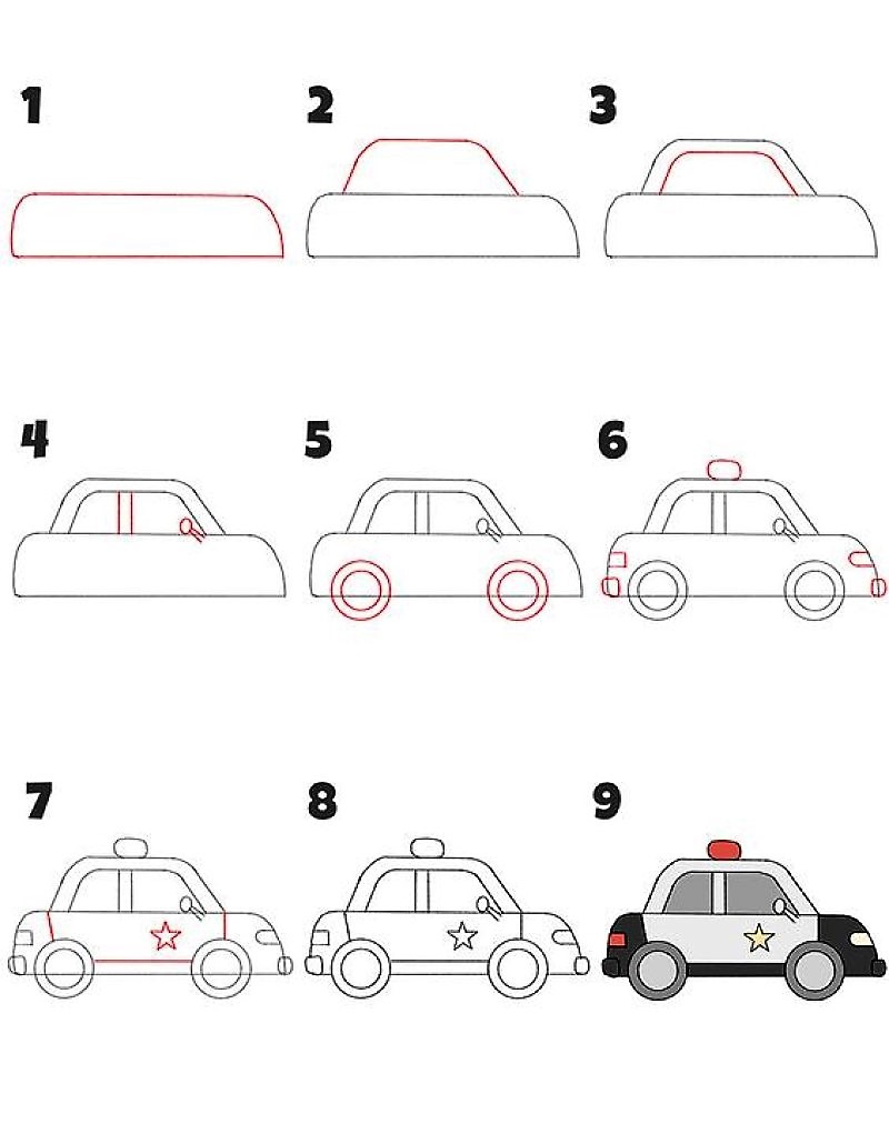 Polis arabası fikirleri 2 çizimi