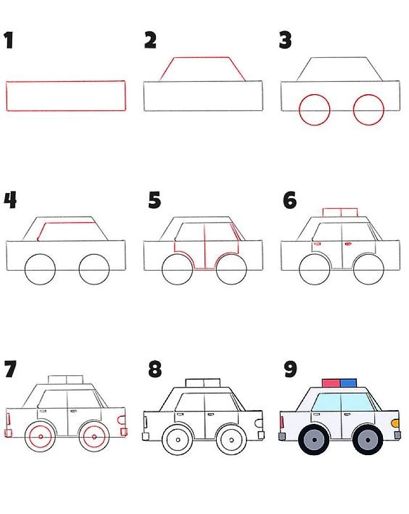 Polis arabası fikirleri 4 çizimi