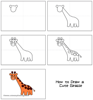 Zürafa fikri 8 çizimi