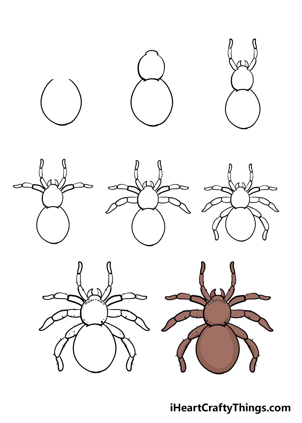 Sevimli bir örümcek çizimi