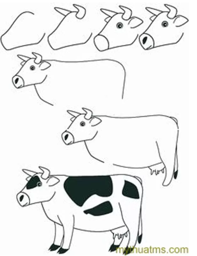 Basit bir inek çizimi