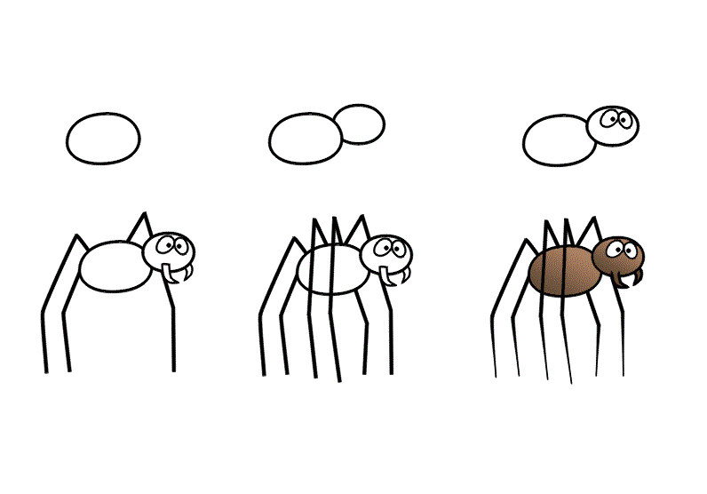 Basit bir örümcek çizimi