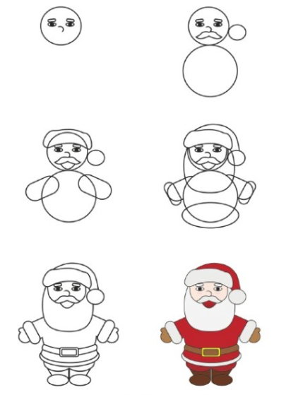 Noel Baba fikri 5 çizimi