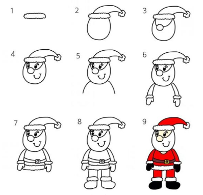 Noel Baba fikri 6 çizimi