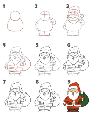 Noel Baba fikri 7 çizimi