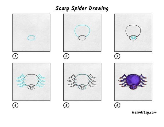 Örümcek fikri 9 çizimi