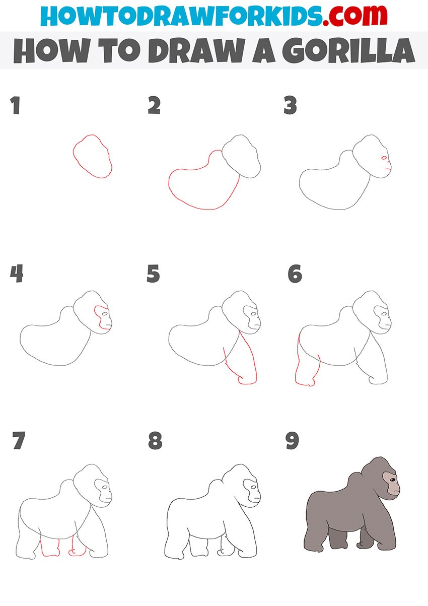 Basit bir Goril çizimi