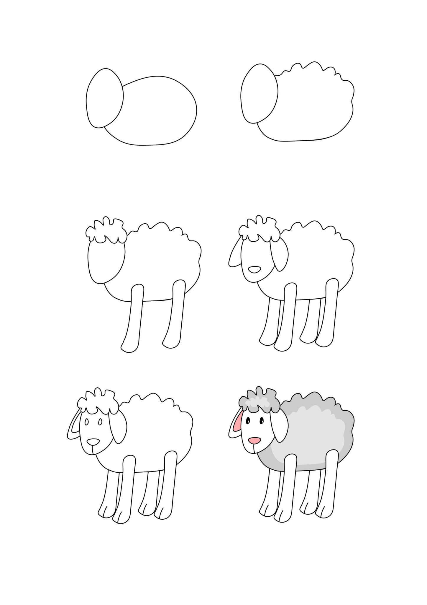 Basit Bir Koyun çizimi