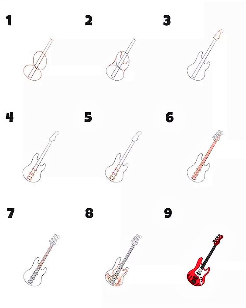 Gitar fikirleri 13 çizimi