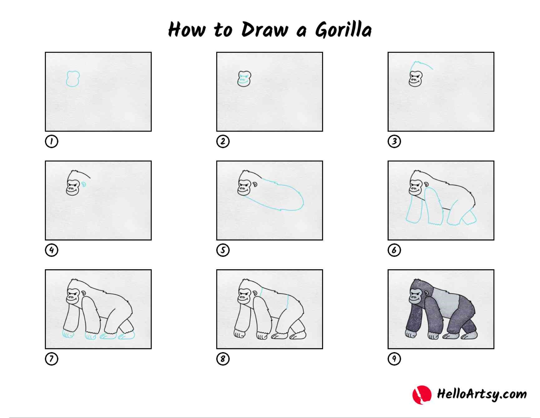 Goril Fikirleri 8 çizimi