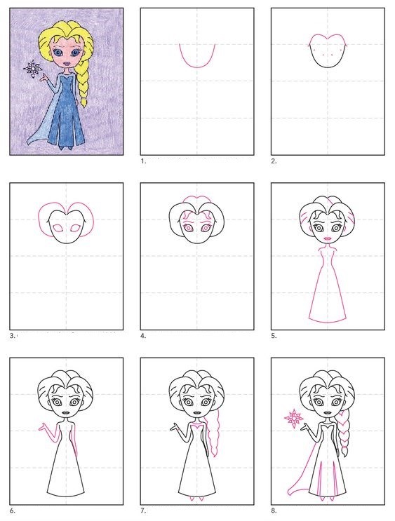 Prenses Elsa fikir 7 çizimi