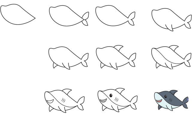 Bebek köpekbalığı çizimi